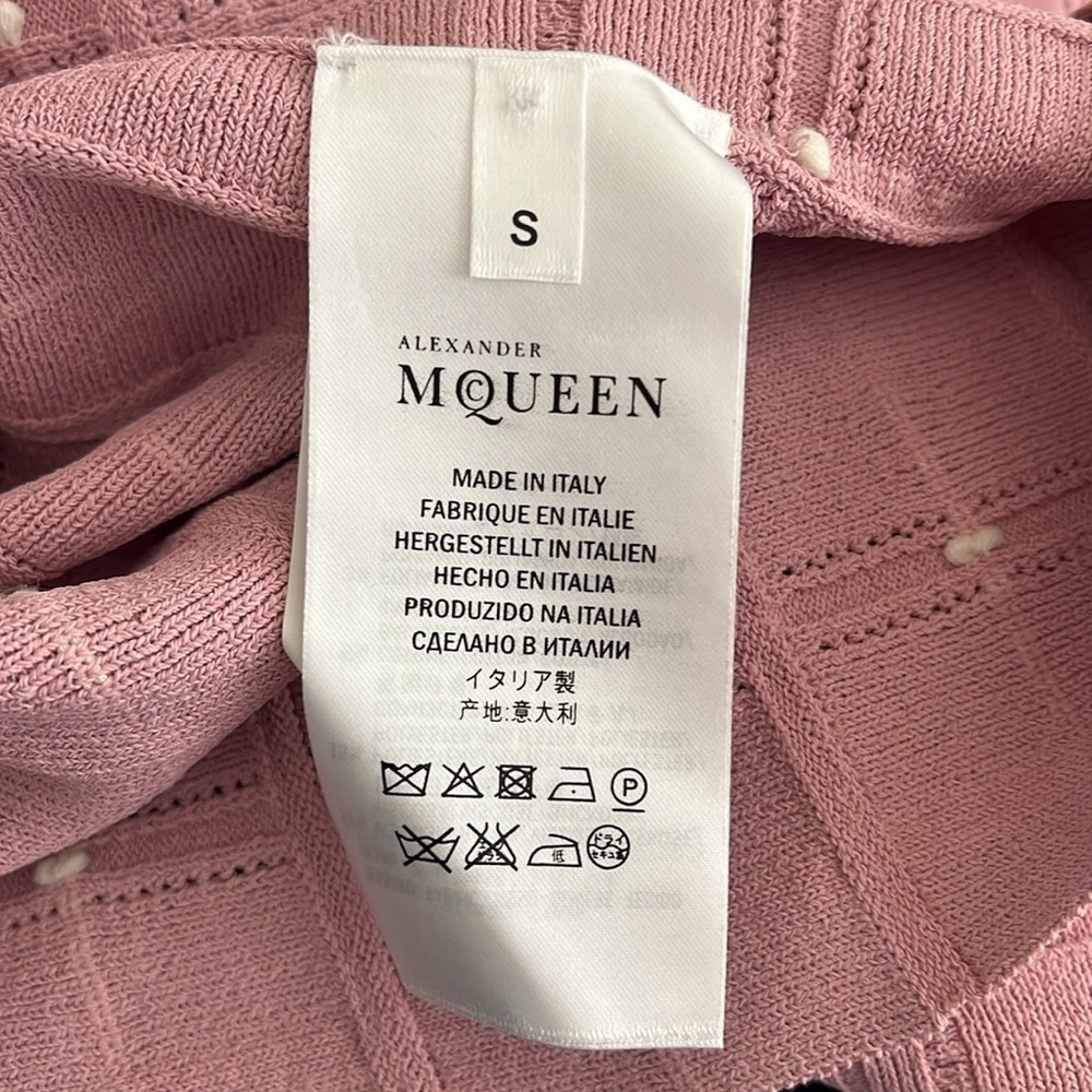 Alexander McQueen Sz S Knit Off the Shoulder Short Sleeve Fitted Dress - New - Picture 10 of 12